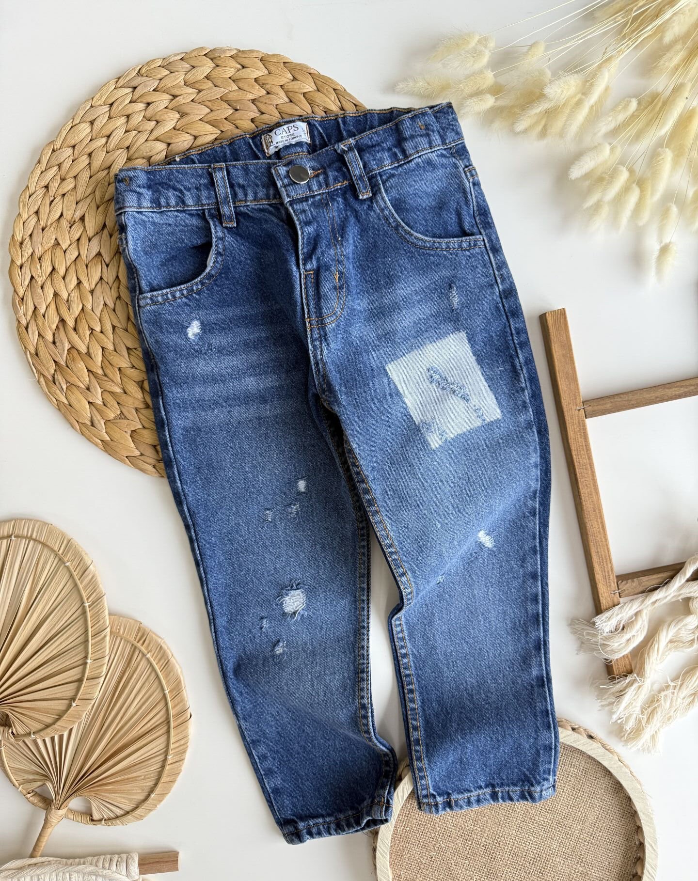 Yırtık Denim jean 9-10 YAŞ