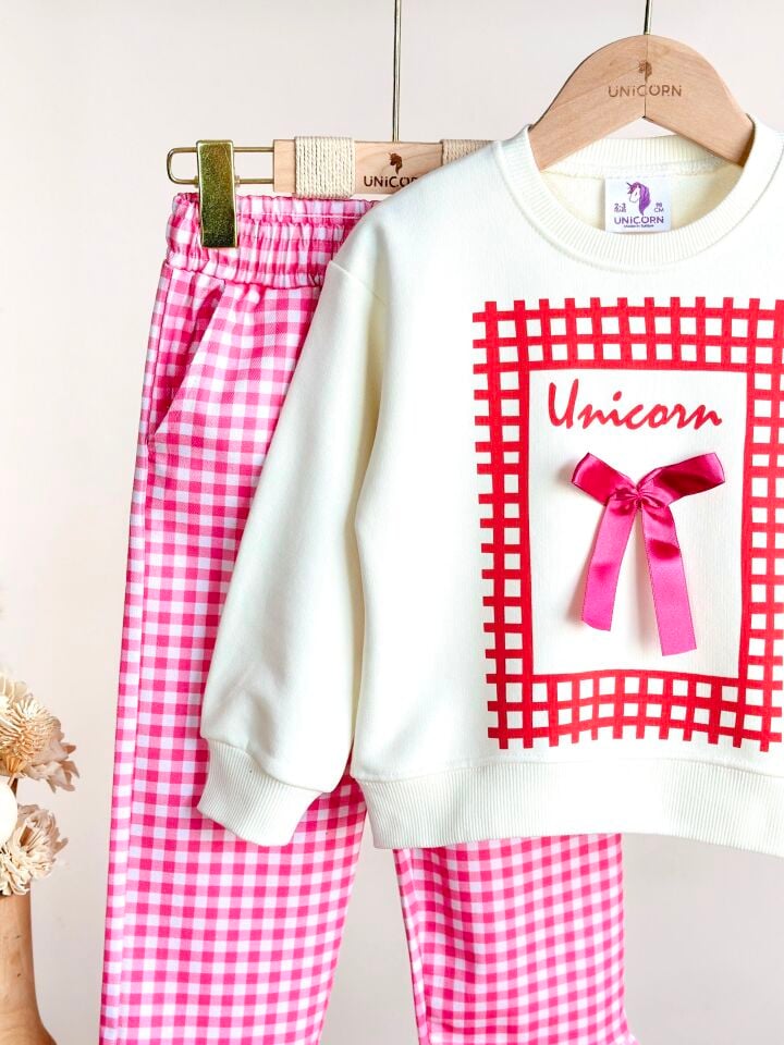 Fiyonk Gabardin Ekoseli Takım 7-8 YAŞ