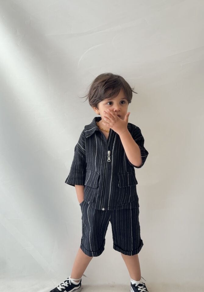 Müslin Çizgili Takım 9-10 YAŞ