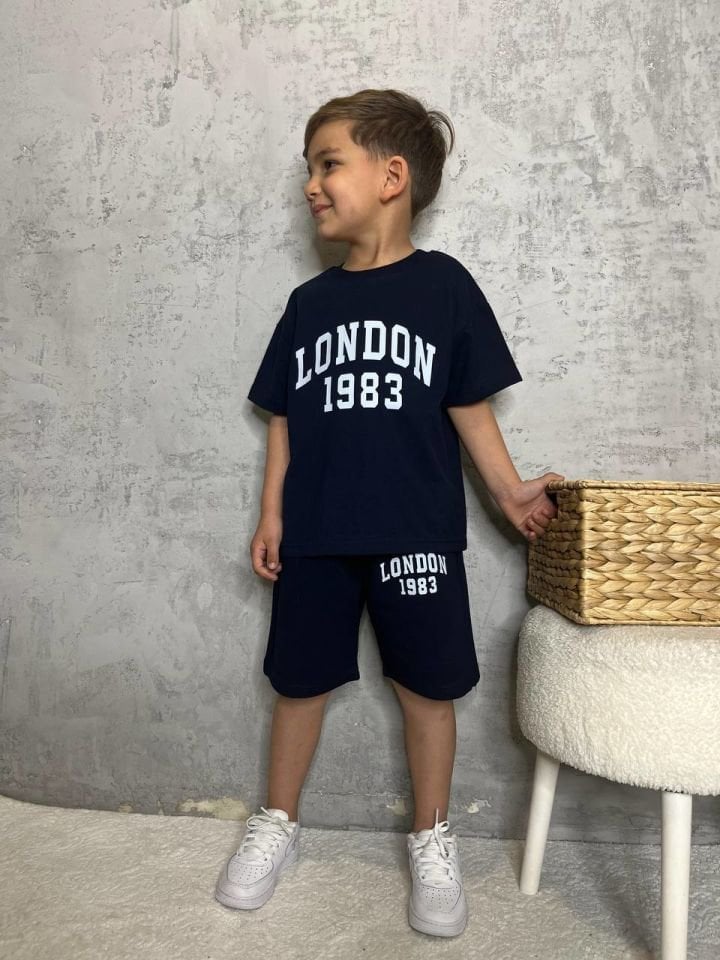 London Baskılı Lacivet Takım