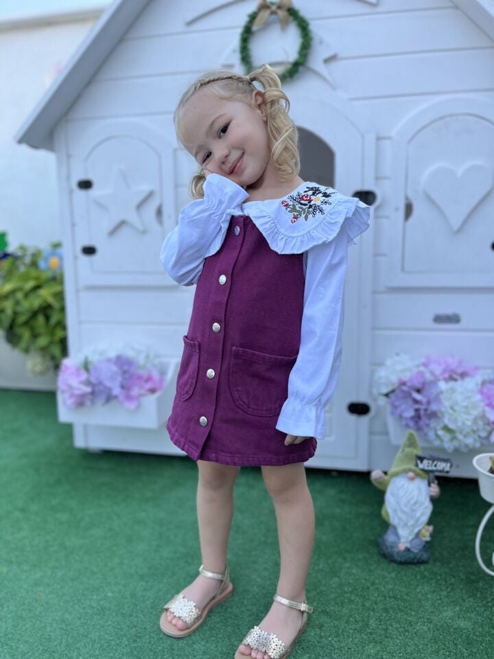 2'li Bordo Denim Jile 9-10 YAŞ