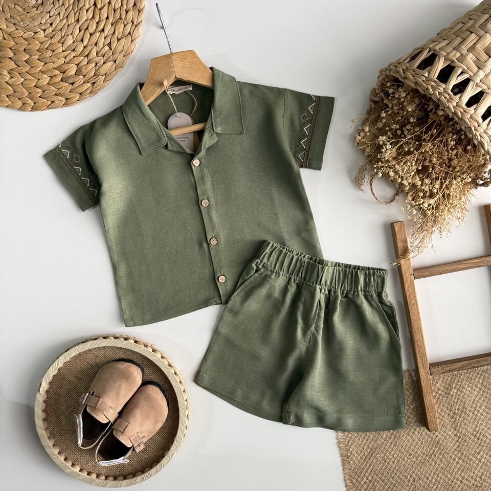 Keten Yeşil Şortlu Takım 6-7 YAŞ