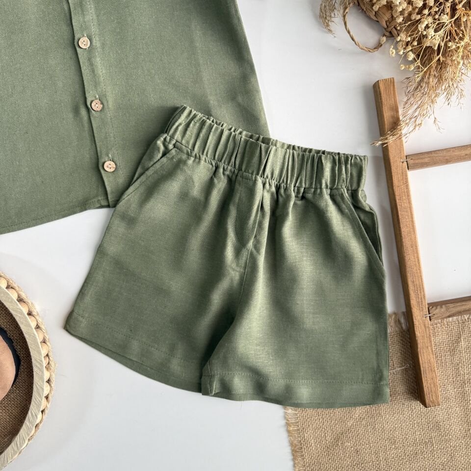 Keten Yeşil Şortlu Takım 6-7 YAŞ