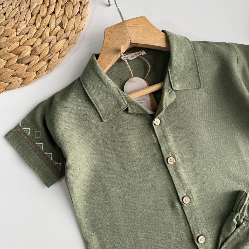 Keten Yeşil Şortlu Takım 6-7 YAŞ