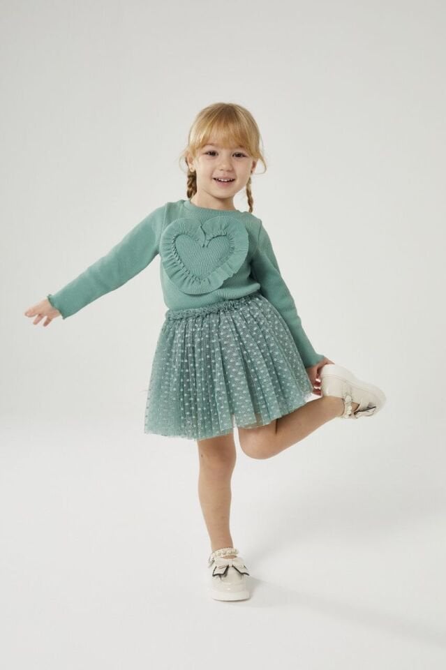 Özel Seri Tütü Etekli Yeşil Takım 4-5 YAŞ