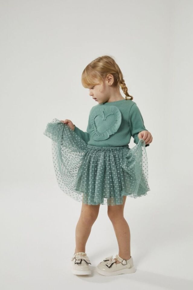 Özel Seri Tütü Etekli Yeşil Takım 4-5 YAŞ