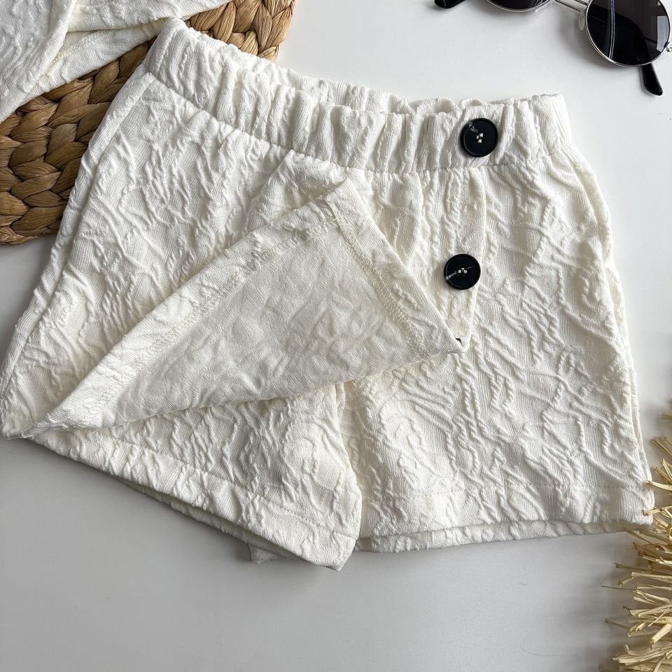 6-14 yaş Krem Crop Model Takım ( Açıklamayı Okuyunuz)
