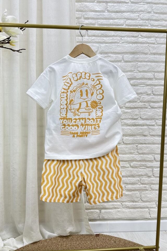 Çizgili Sarı Basic Takım 6-7 YAŞ