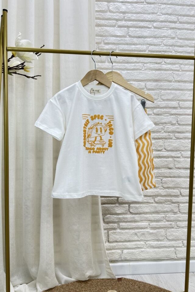 Çizgili Sarı Basic Takım 6-7 YAŞ