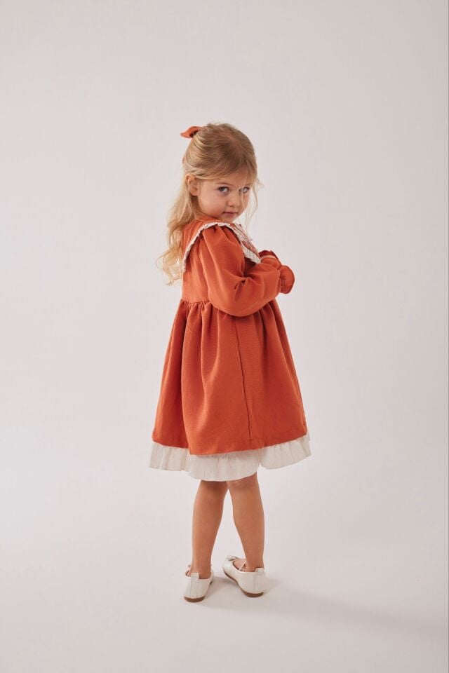 Bebe Yaka Elbise(Toka Hediyeli) 2-3 YAŞ