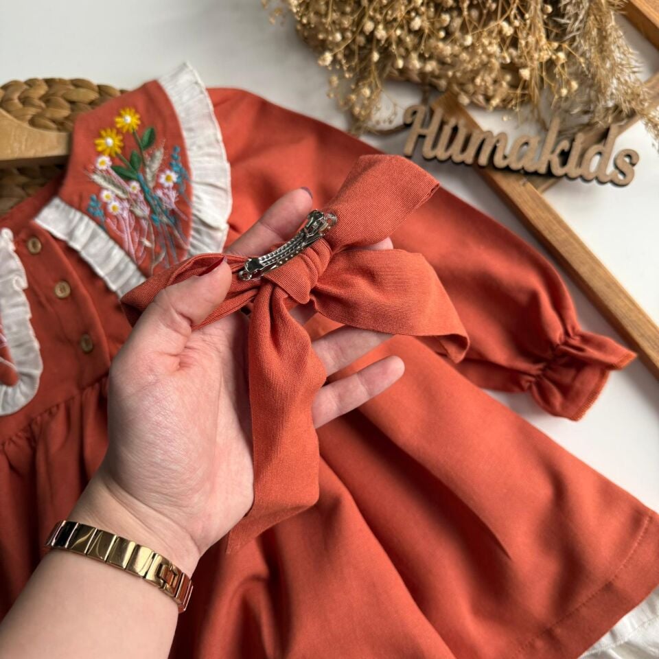 Bebe Yaka Elbise(Toka Hediyeli) 2-3 YAŞ