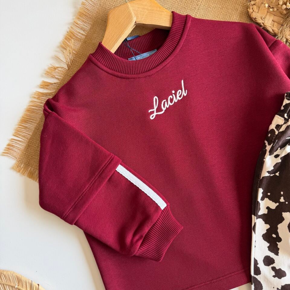 Unisex Laciel Bordo Baskılı Takım 6-7 YAŞ