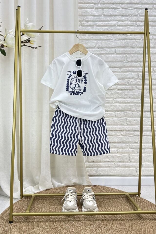 Çizgili Lacivert Basic Takım 6-7 YAŞ