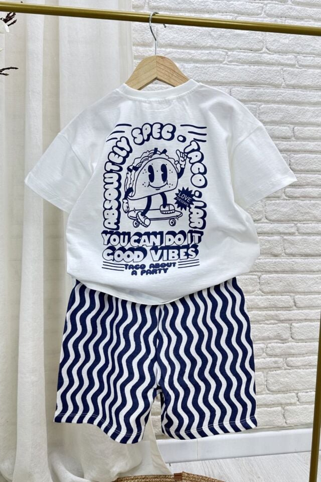 Çizgili Lacivert Basic Takım 6-7 YAŞ