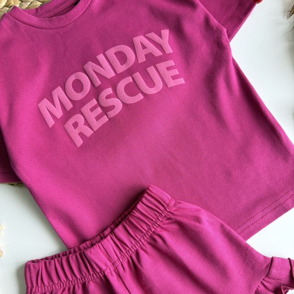 Monday Şortlu Pembe Takım