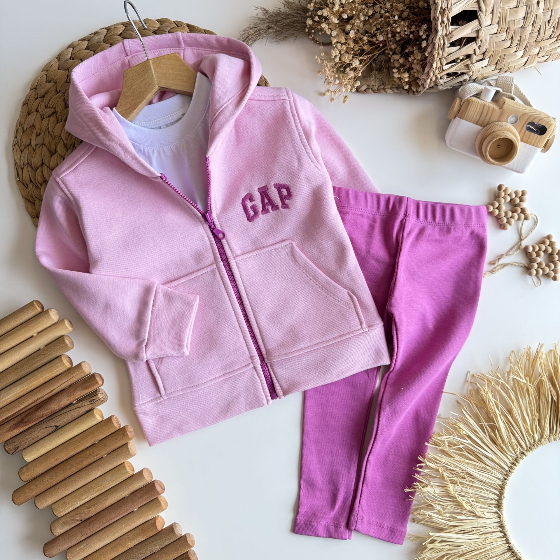 Fermuarlı Pembe Gap Takım