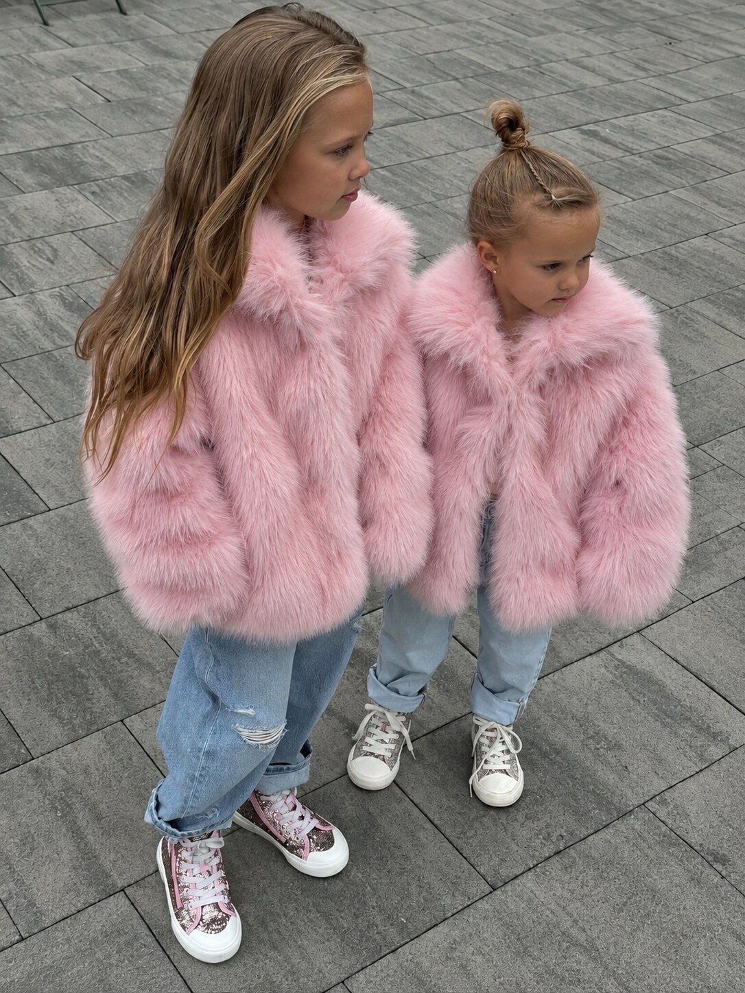 İthal Kürk Pembe Mont 9-10 YAŞ
