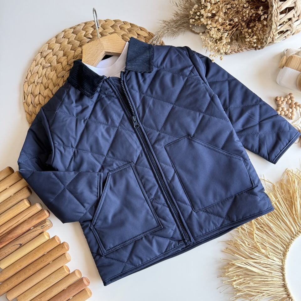 Kapitone Lacivert Model mont 9-10 YAŞ