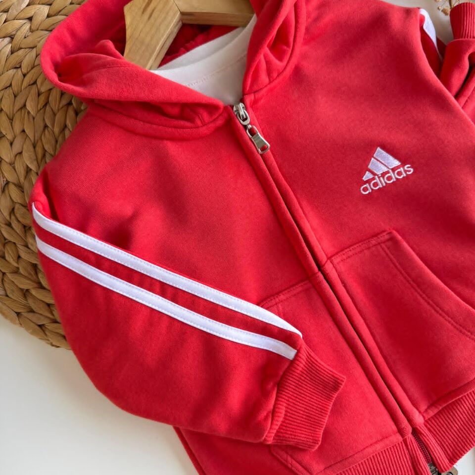 Kırmızı Ads fermuarlı Takım 5-6 YAŞ