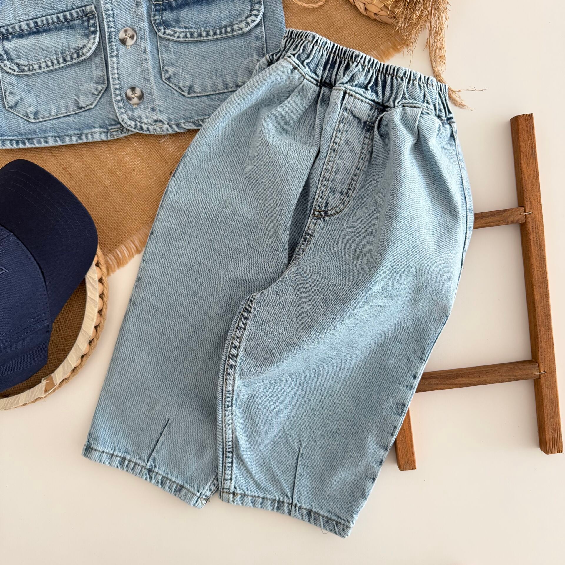 Denim Mavi Pantolon 6-7 YAŞ
