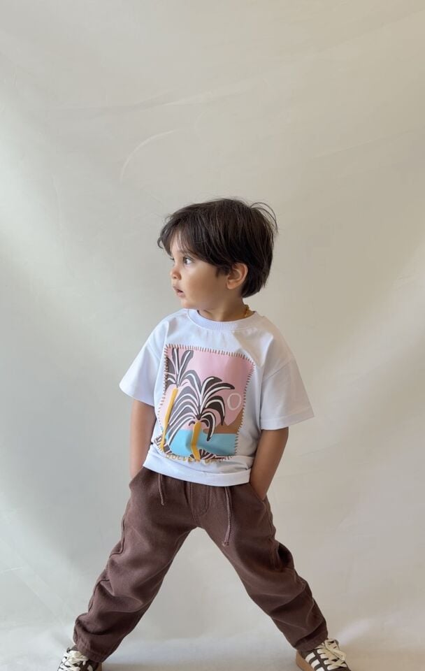 Palmiye Baskılı Basic Takım 9-10 YAŞ