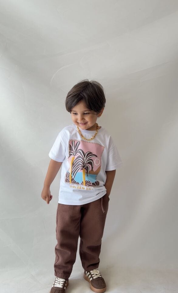 Palmiye Baskılı Basic Takım 9-10 YAŞ