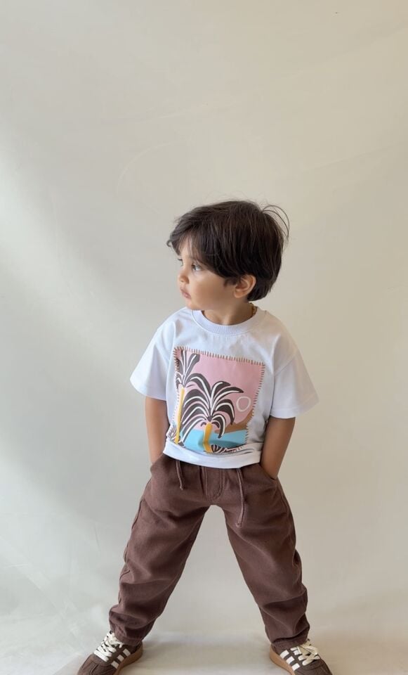 Palmiye Baskılı Basic Takım 9-10 YAŞ