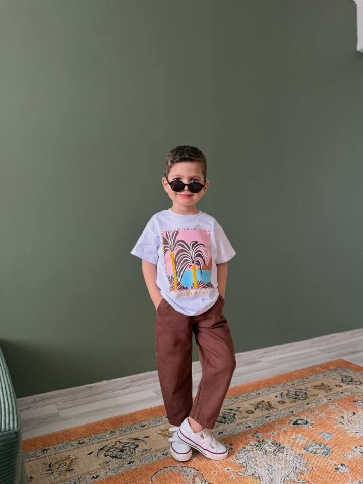 Palmiye Baskılı Basic Takım 9-10 YAŞ