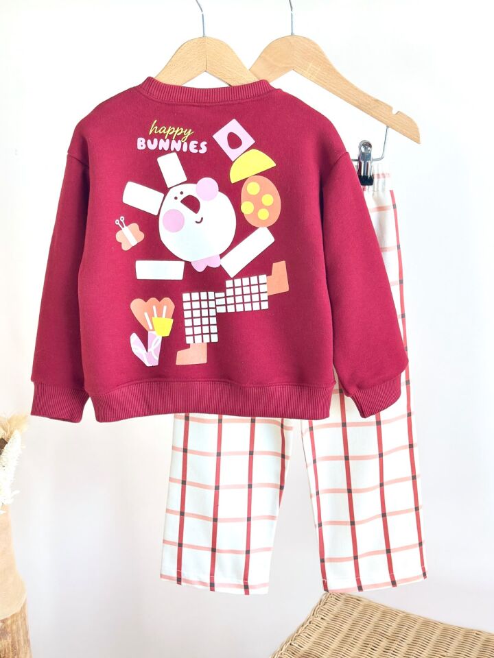 Gabardin Pantolonlu Kırmızı Takım 7-8 YAŞ