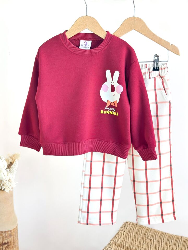 Gabardin Pantolonlu Kırmızı Takım 7-8 YAŞ