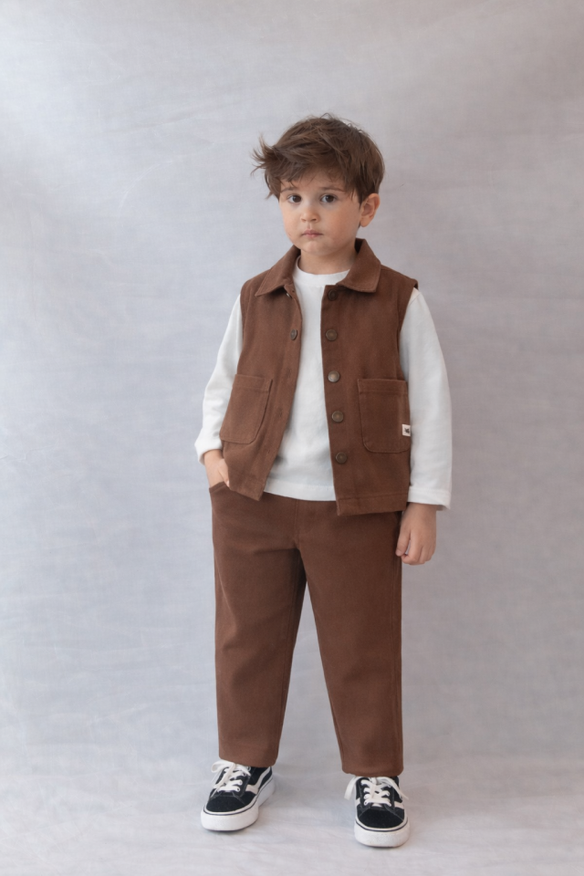 Yelekli Kahve Takım 5-6 YAŞ