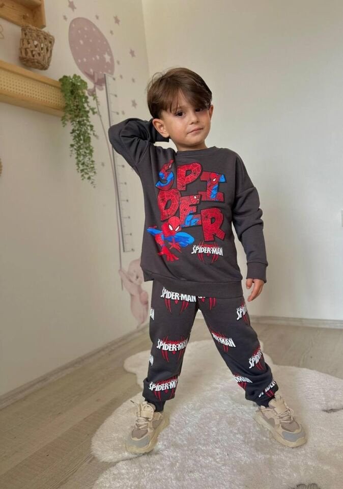 3 İplik Spiderman Baskılı Takım