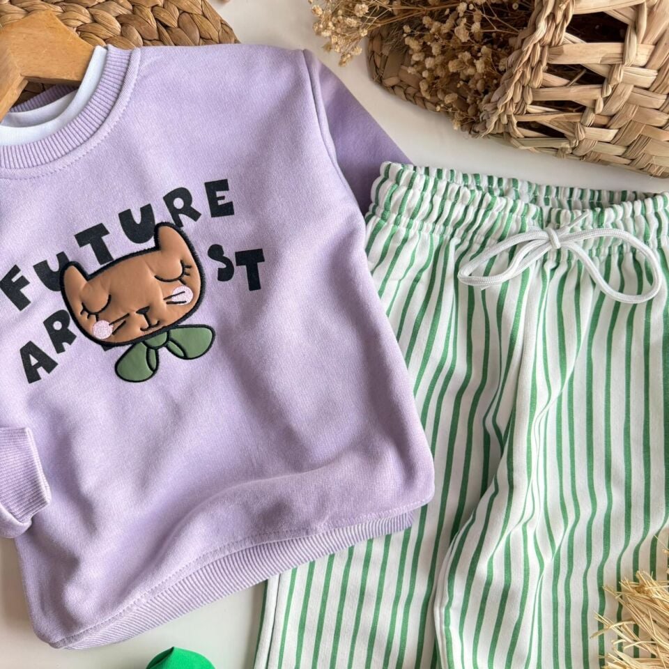 Çizgili Desenli Takım 2-3 YAŞ