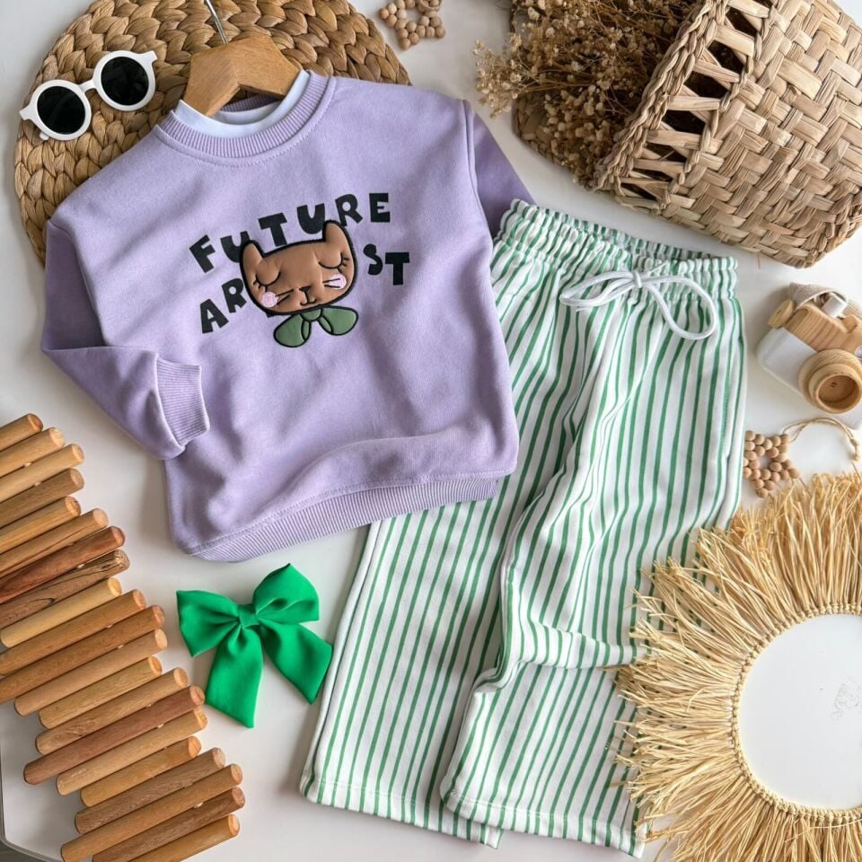 Çizgili Desenli Takım 2-3 YAŞ