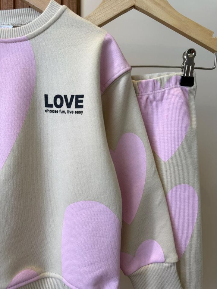 Kalp Detaylı Taytlı Takım 2-3 YAŞ