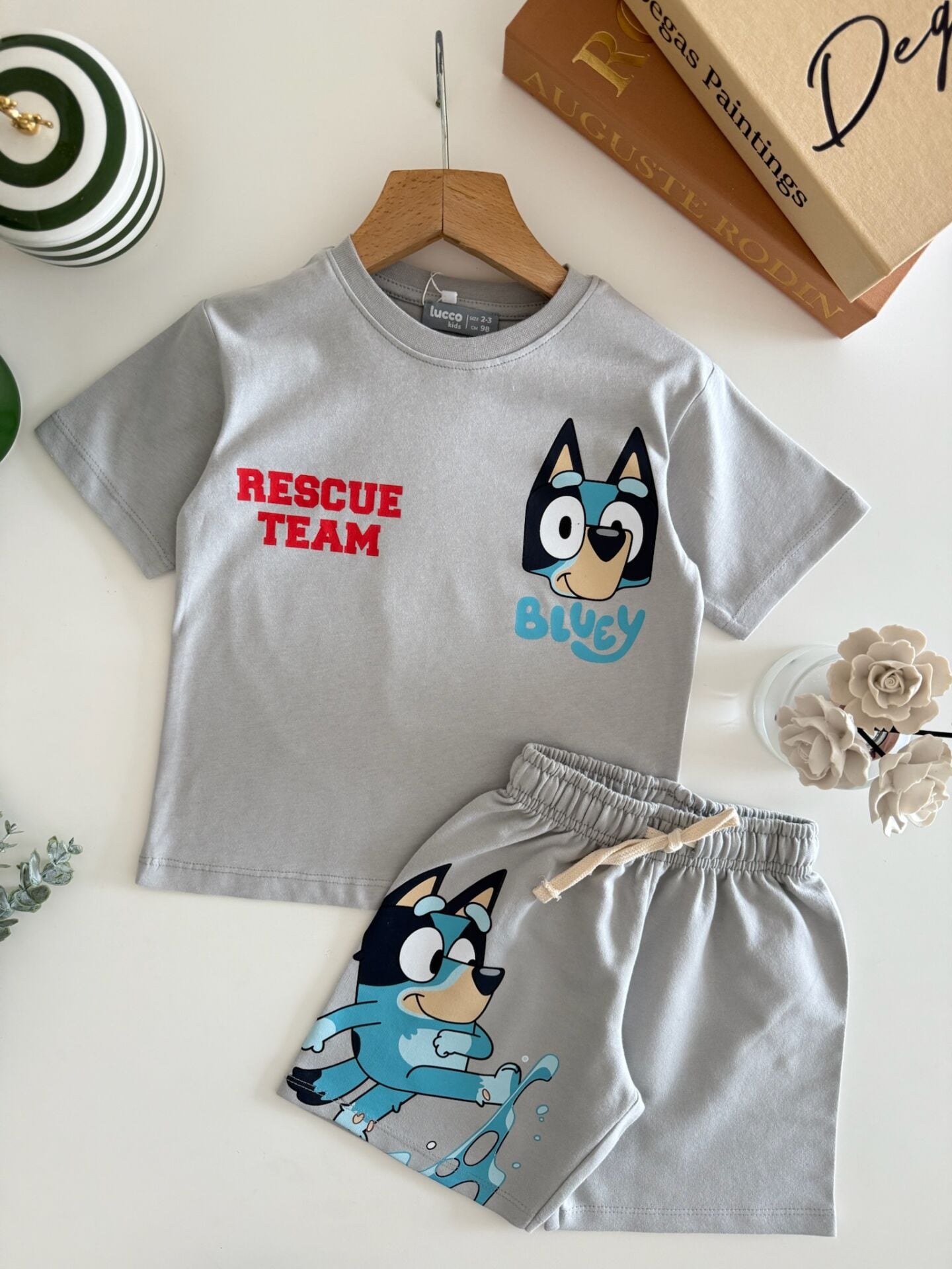 Bluey Baskılı Gri Takım 5-6 YAŞ