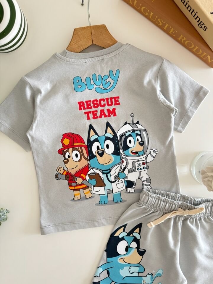 Bluey Baskılı Gri Takım 5-6 YAŞ