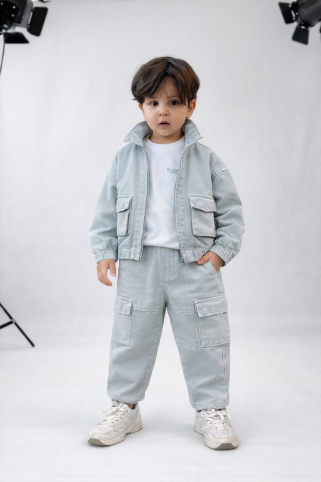 Gri 3'Lü Kargo Çepli Takım 9-10 YAŞ