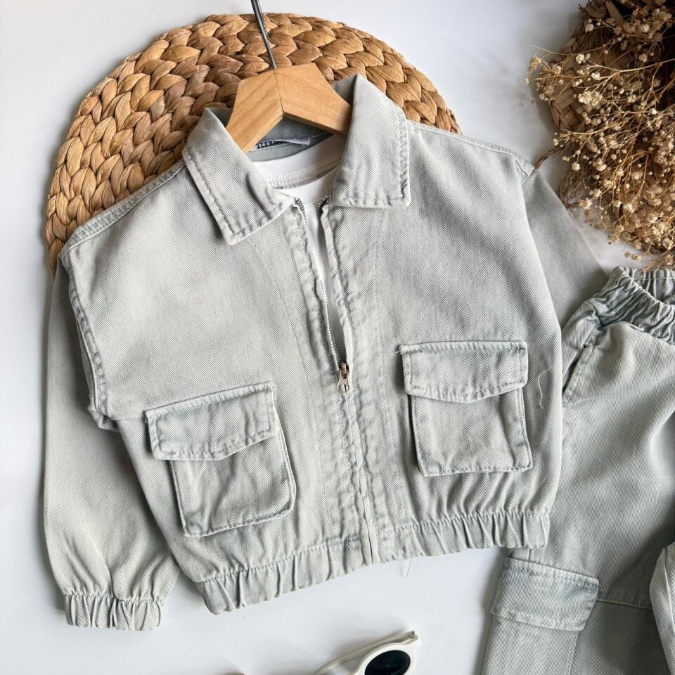 Gri 3'Lü Kargo Çepli Takım 9-10 YAŞ