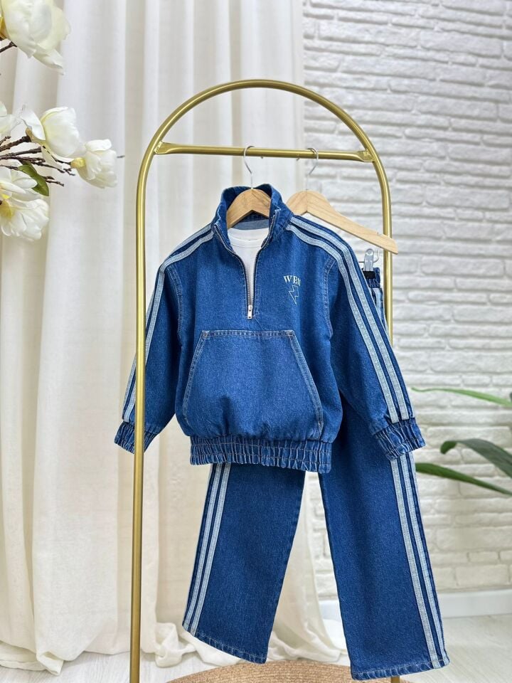 Denim Dik Yaka Takım 7-8 YAŞ