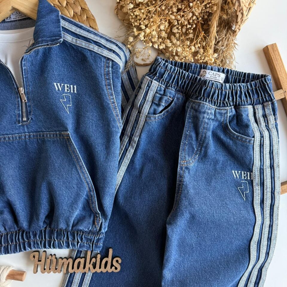 Denim Dik Yaka Takım 7-8 YAŞ