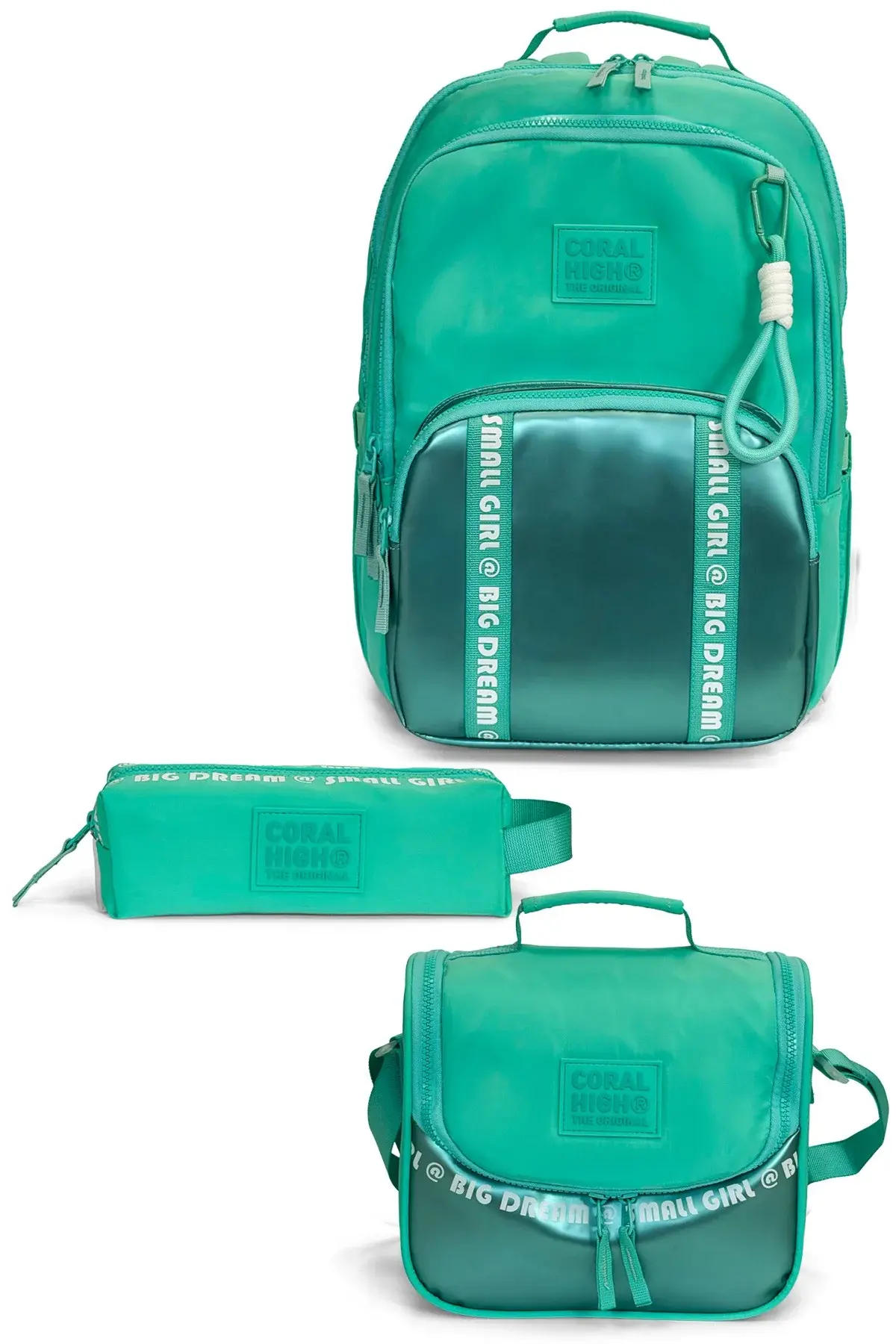 Coral High Su Yeşili 3'lü Okul Çanta Seti SET0124412 Adet