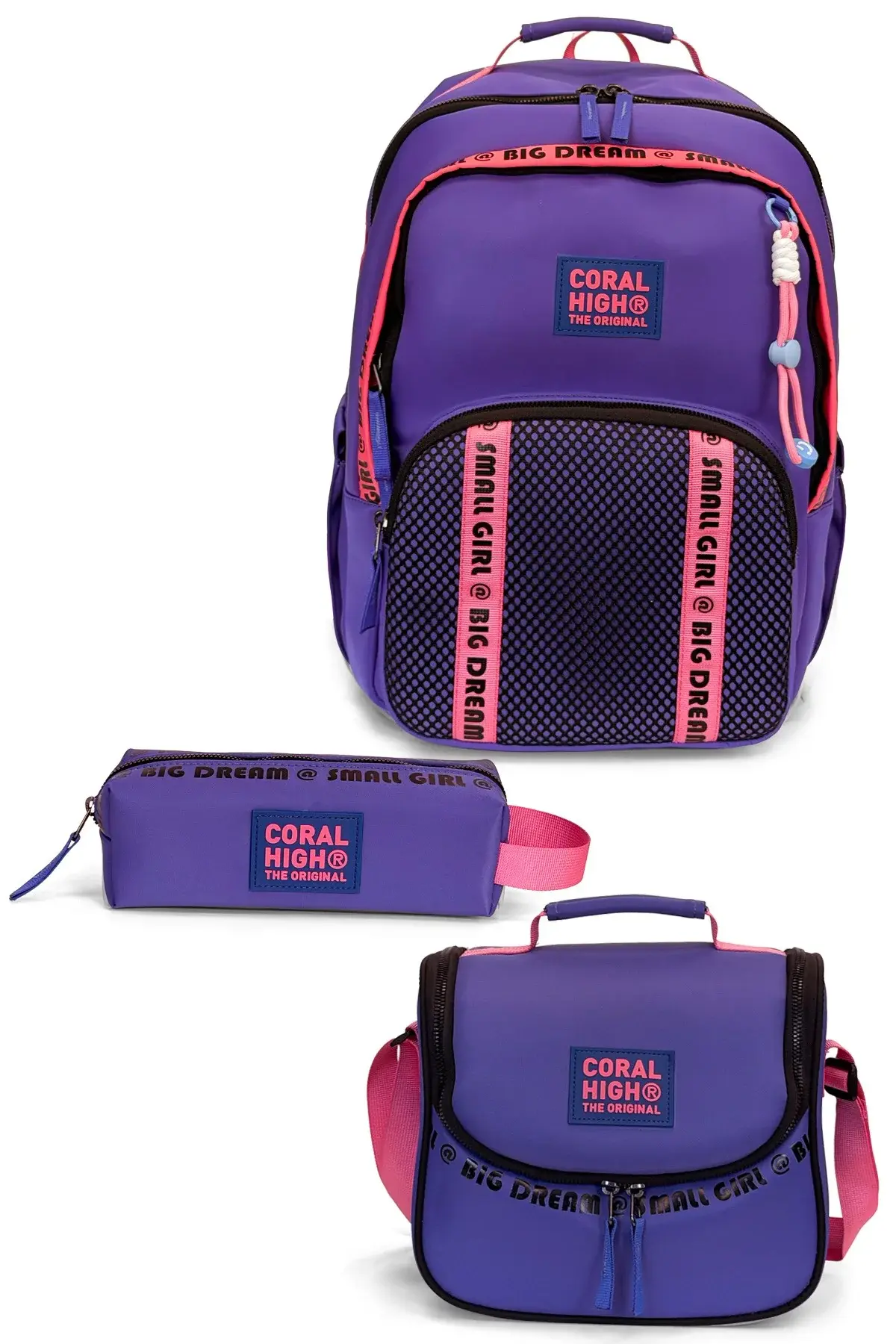 Coral High Mor 3'lü Okul Çanta Seti SET0124409 Adet