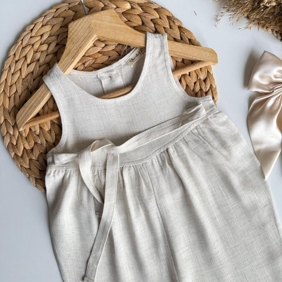 %100 Keten Salopet 6-7 YAŞ