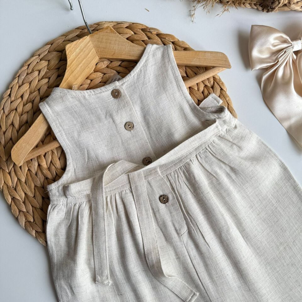 %100 Keten Salopet 5-6 YAŞ