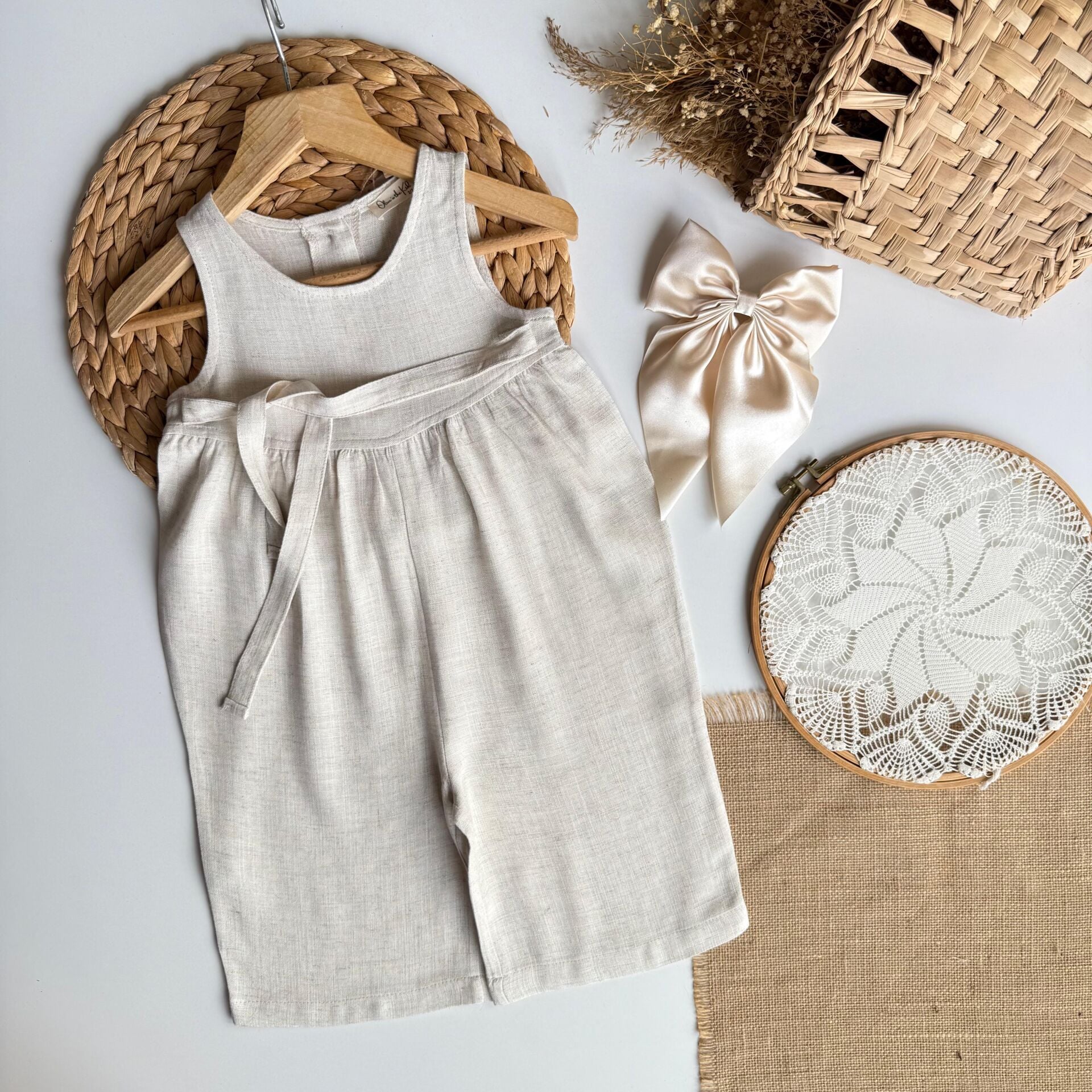 %100 Keten Salopet 6-7 YAŞ