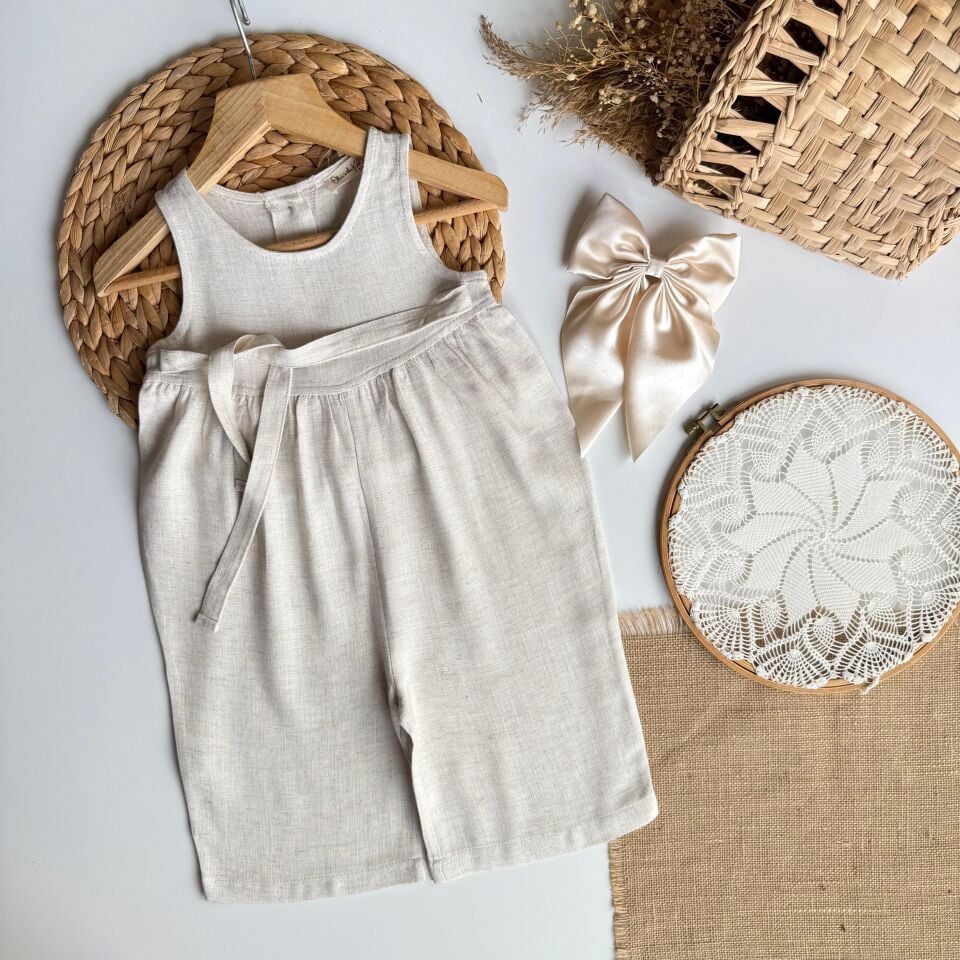 %100 Keten Salopet 6-7 YAŞ