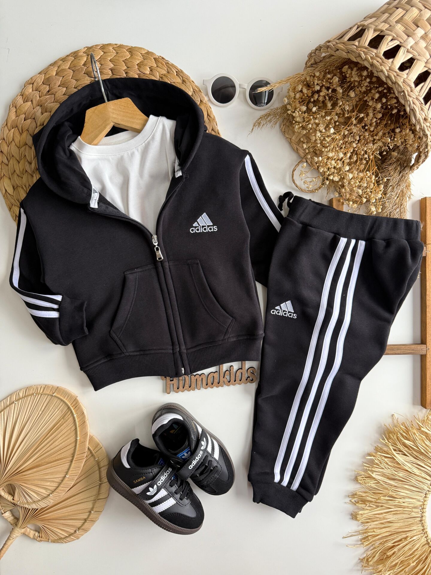 Siyah  Ads fermuarlı Takım 5-6 YAŞ