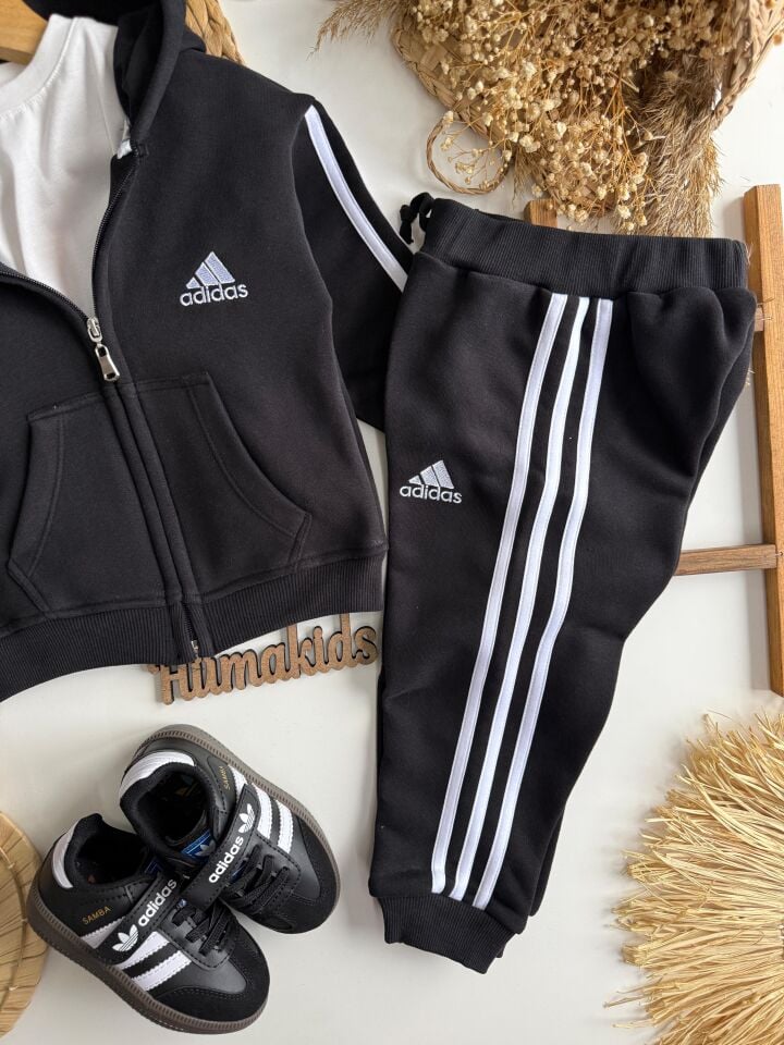 Siyah  Ads fermuarlı Takım 5-6 YAŞ