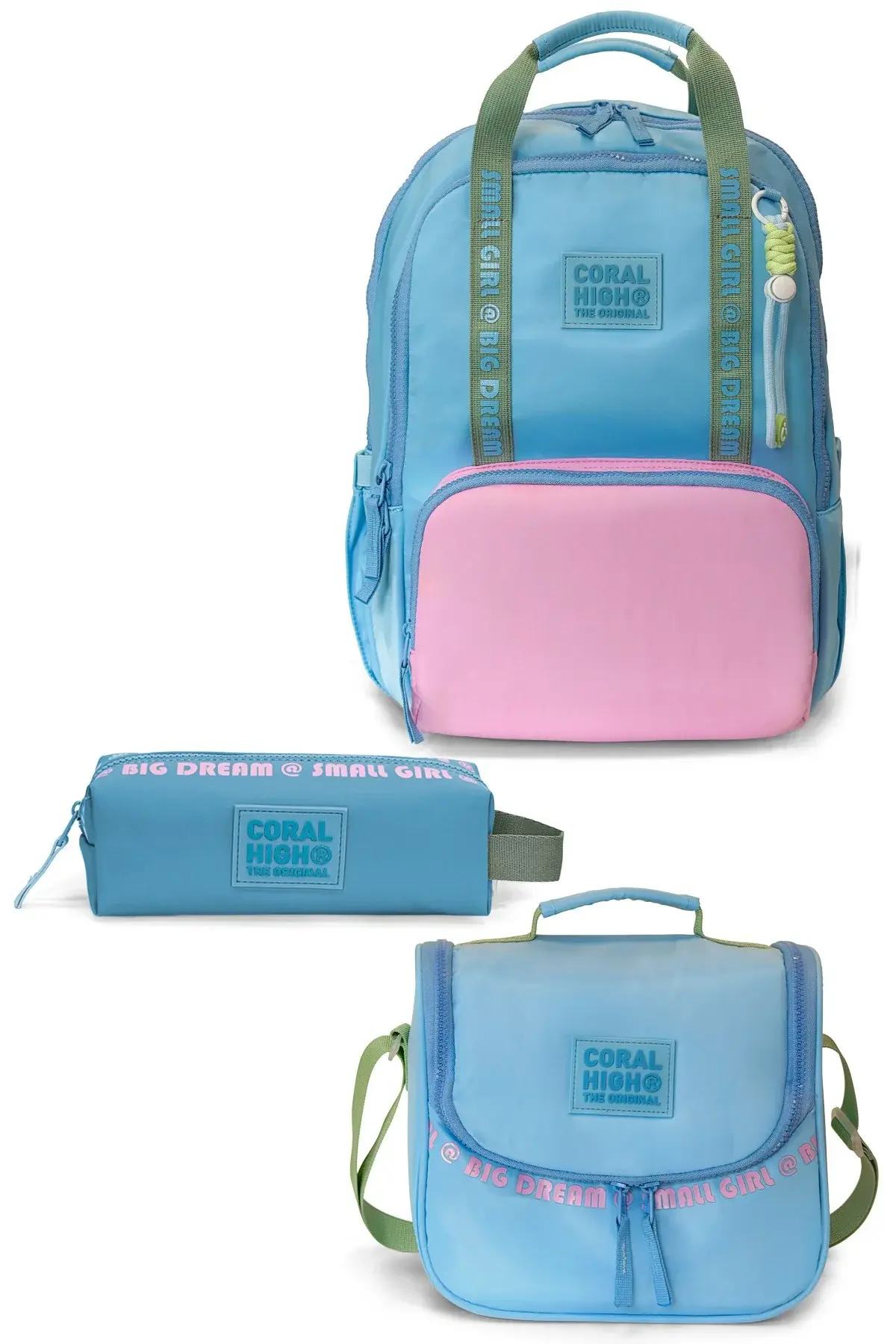 Coral High Mavi Pembe 3'lü Okul Çanta Seti SET0124414 Adet
